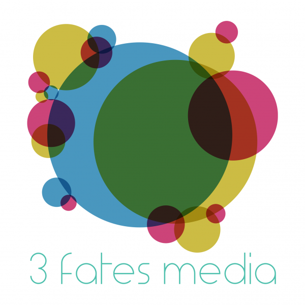 3 Fates Media Logo Square Blue Text White BG 2020